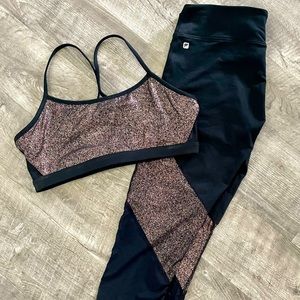 FABLETICS - metallic bronze and black 2 piece set